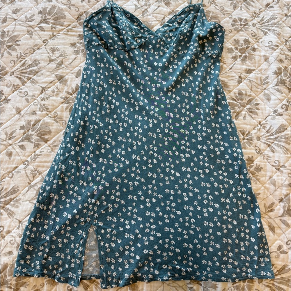 Kendall & Kylie Teal Floral Dress